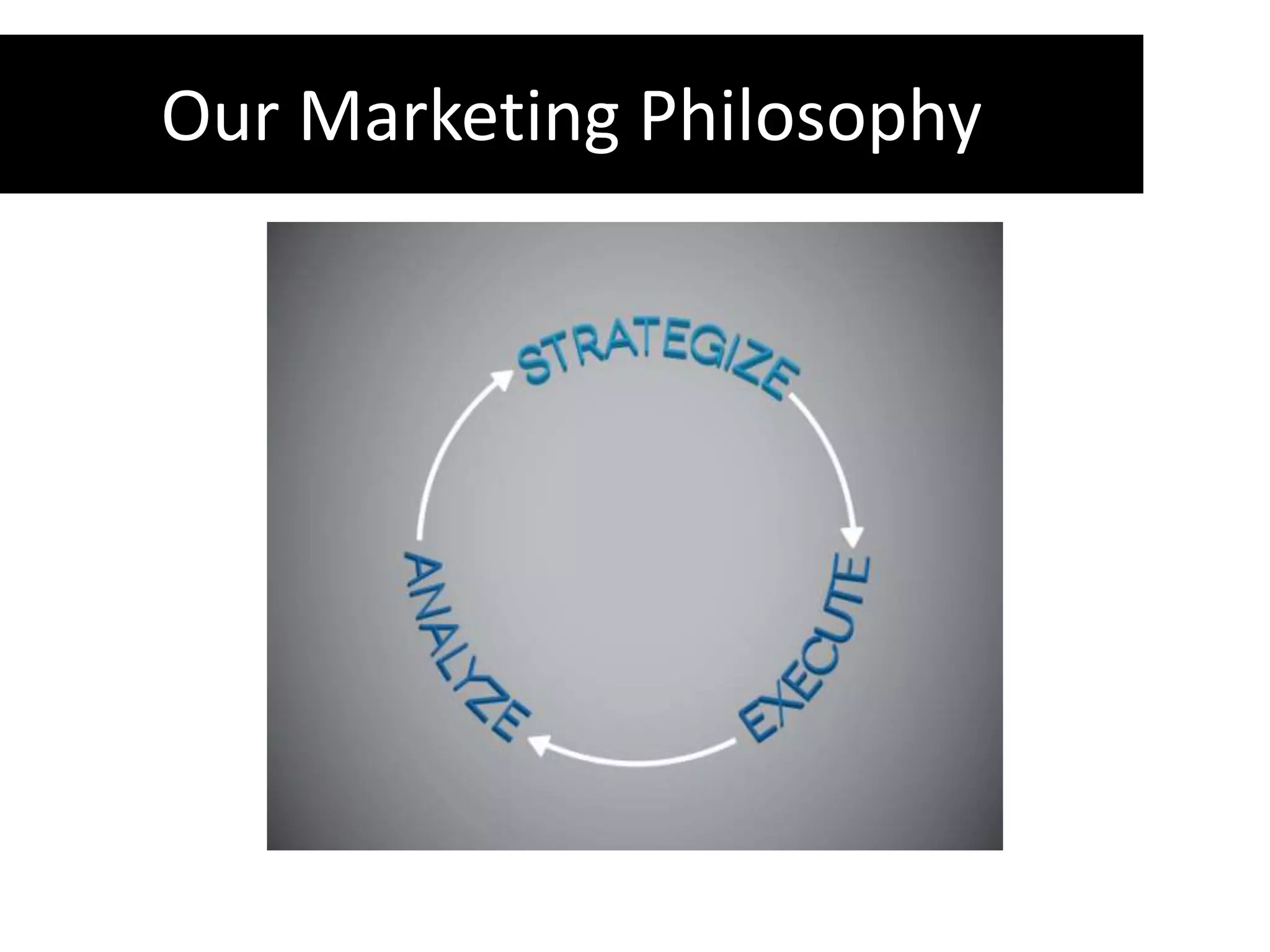 Our Marketing Philosophy
 