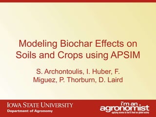 An overview of agronomy departments capabilities, what is being doing in international agriculture