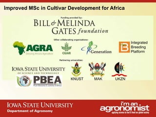 An overview of agronomy departments capabilities, what is being doing in international agriculture