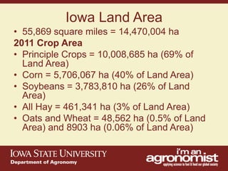 An overview of agronomy departments capabilities, what is being doing in international agriculture