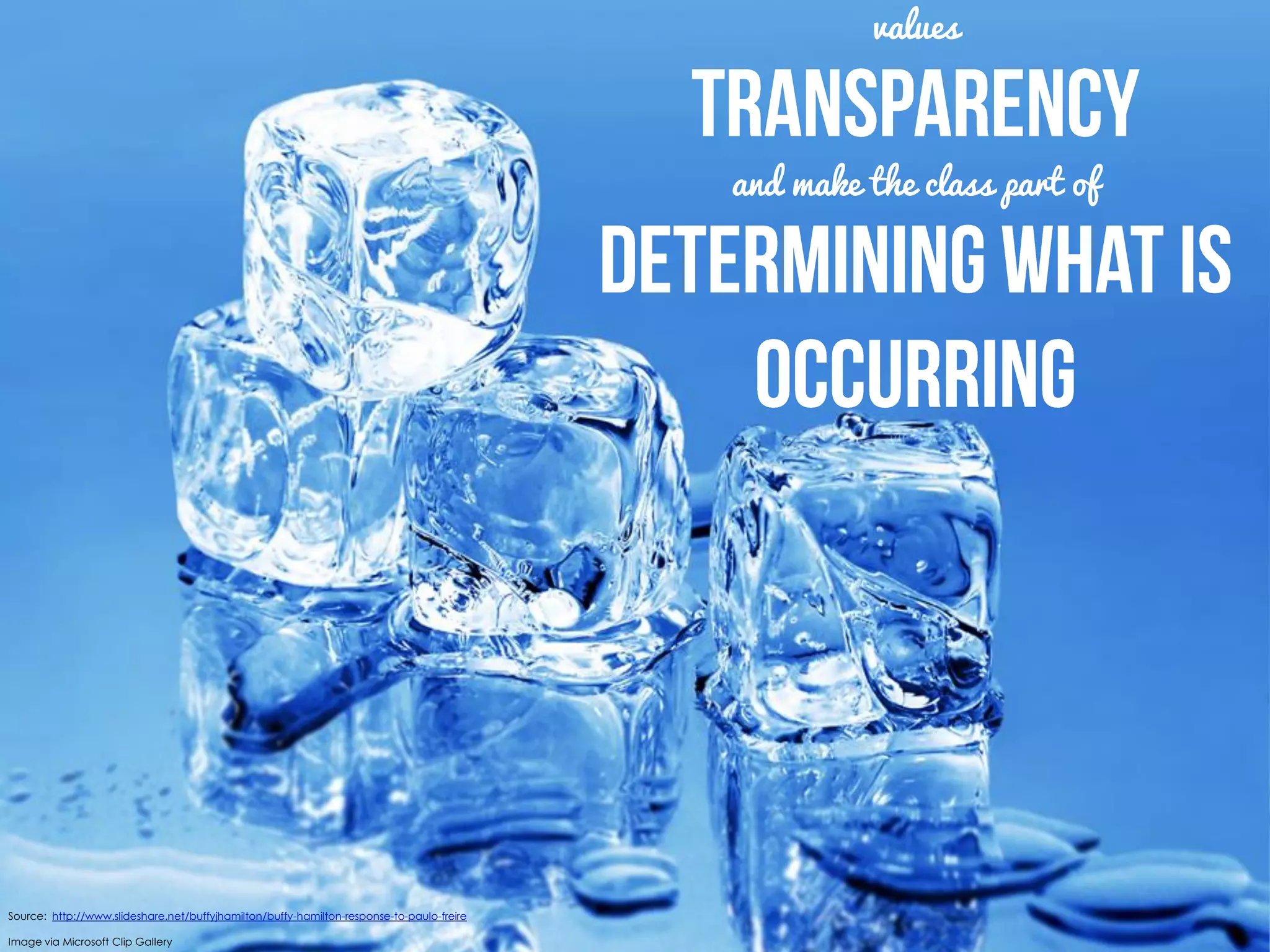 values



                                                                                           and make the class part of




Source: http://www.slideshare.net/buffyjhamilton/buffy-hamilton-response-to-paulo-freire

Image via Microsoft Clip Gallery
 