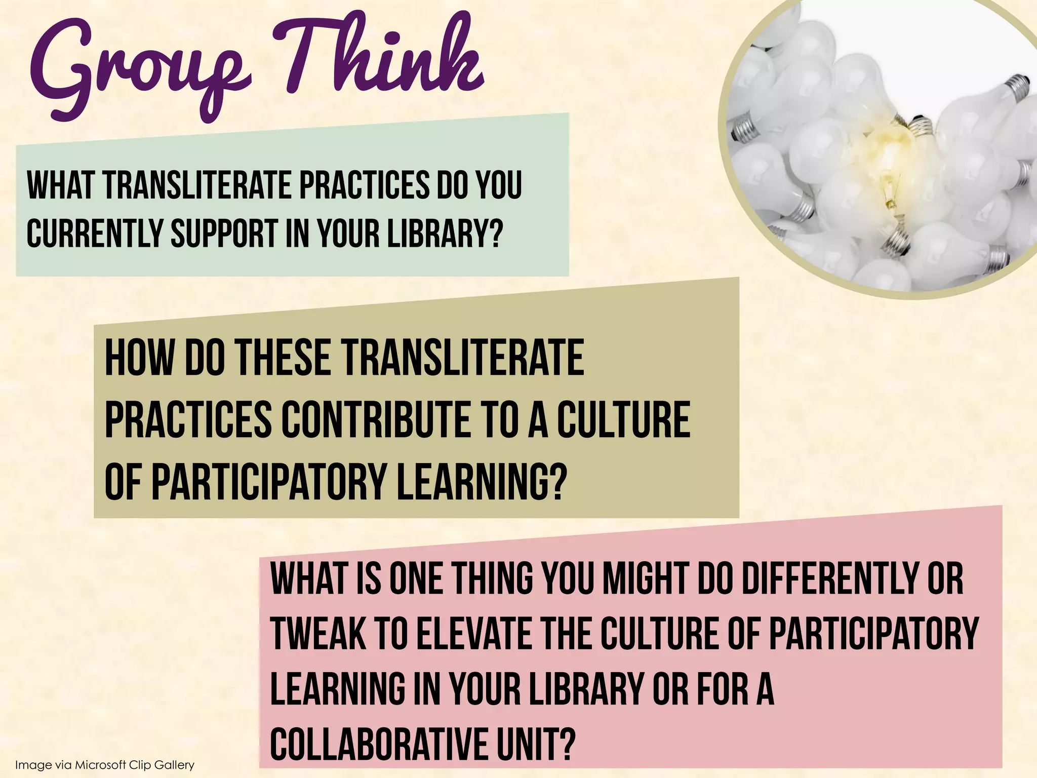 Group Think




Image via Microsoft Clip Gallery
 