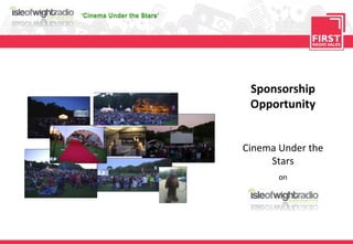 Sponsorship Opportunity Cinema Under the Stars on 