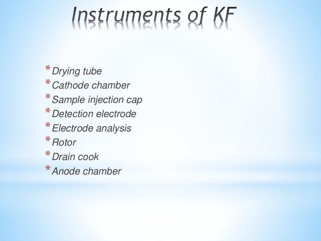 Karl fischer titration