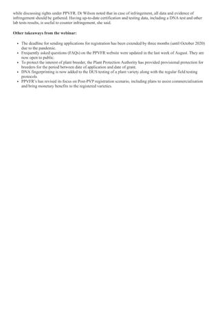 Understanding Indian legal framework for protecting intellectual property in crop research