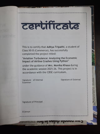 CLASS 12 IP PROJECT (Aviation Insights - Using Python & Pandas)