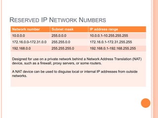 IP-Addresses in computer networks network Layer | PDF