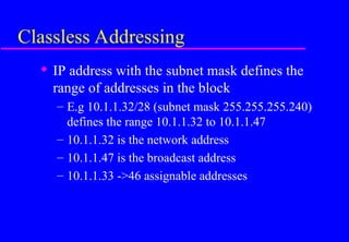 Subnet Mask Classless Comprehensive Introduction to IP and Networking Fundamentals | PPT