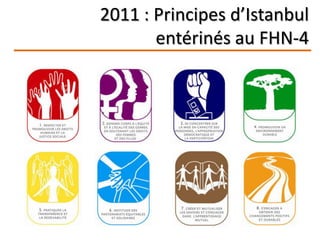 2011 : Principes d’Istanbul
entérinés au FHN-4
 