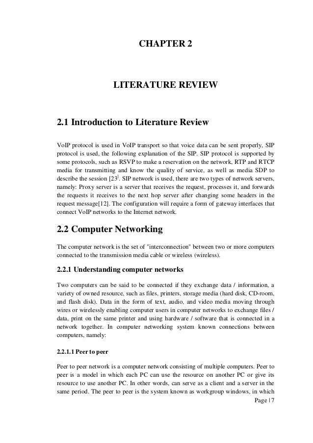 Voip literature review