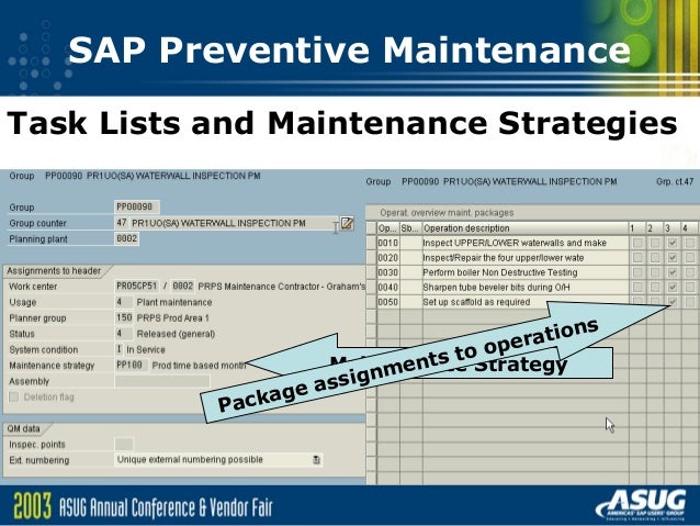 sappreventive maintenance