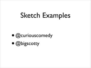 How to Write Sketch Comedy
