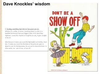Dave Knockles’ wisdom 