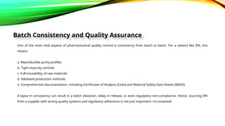 Reproducible Batching Batch Consistency Demands Stringently Tested IPA Inputs | PPTX