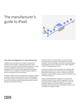 ipaas_in_manufacturing_EidikO IN iNDIA GUIDE | PDF