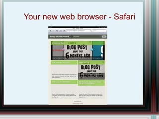 Your new web browser - Safari 