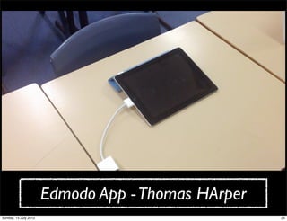 Edmodo App - Thomas HArper
Sunday, 15 July 2012                                25
 