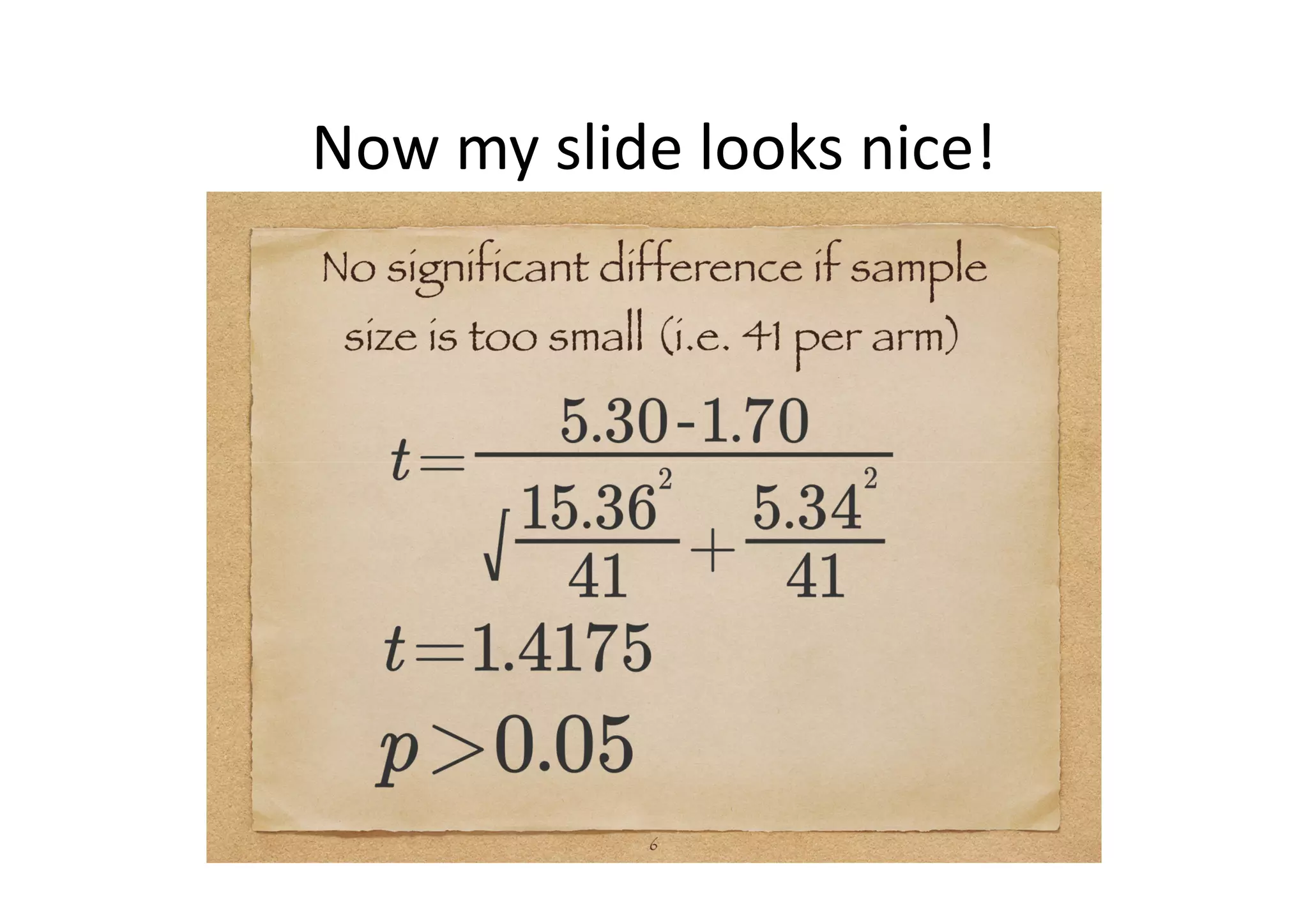 Now my slide looks nice!
 