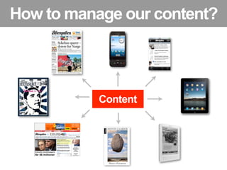 How to manage our content?




           Content
 