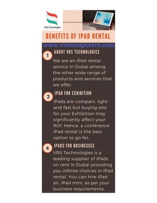 iPad Rental in Dubai - VRS Technologies