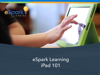 1
eSpark Learning
iPad 101
 