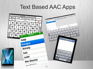 Text Based AAC Apps




        31
 