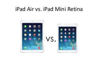 iPad Air vs. iPad Mini Retina

 