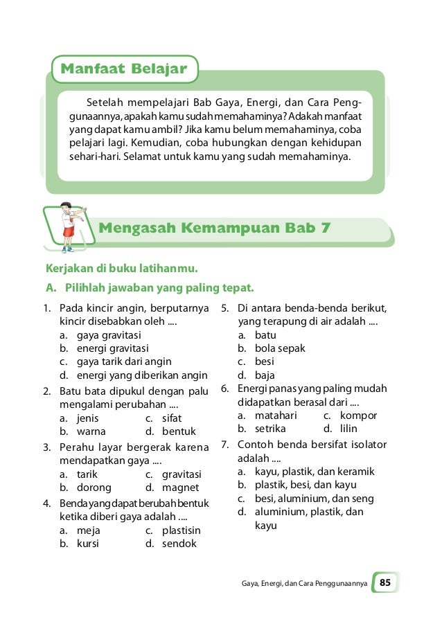 ILMU PENGETAHUAN ALAM DAN LINGKUNGANKU UNTUK SD & MI KELAS 