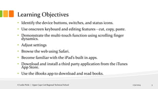 iPad Basics 1-30-14 | PPTX