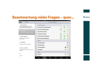 Beantwortung vieler Fragen – quer...
 