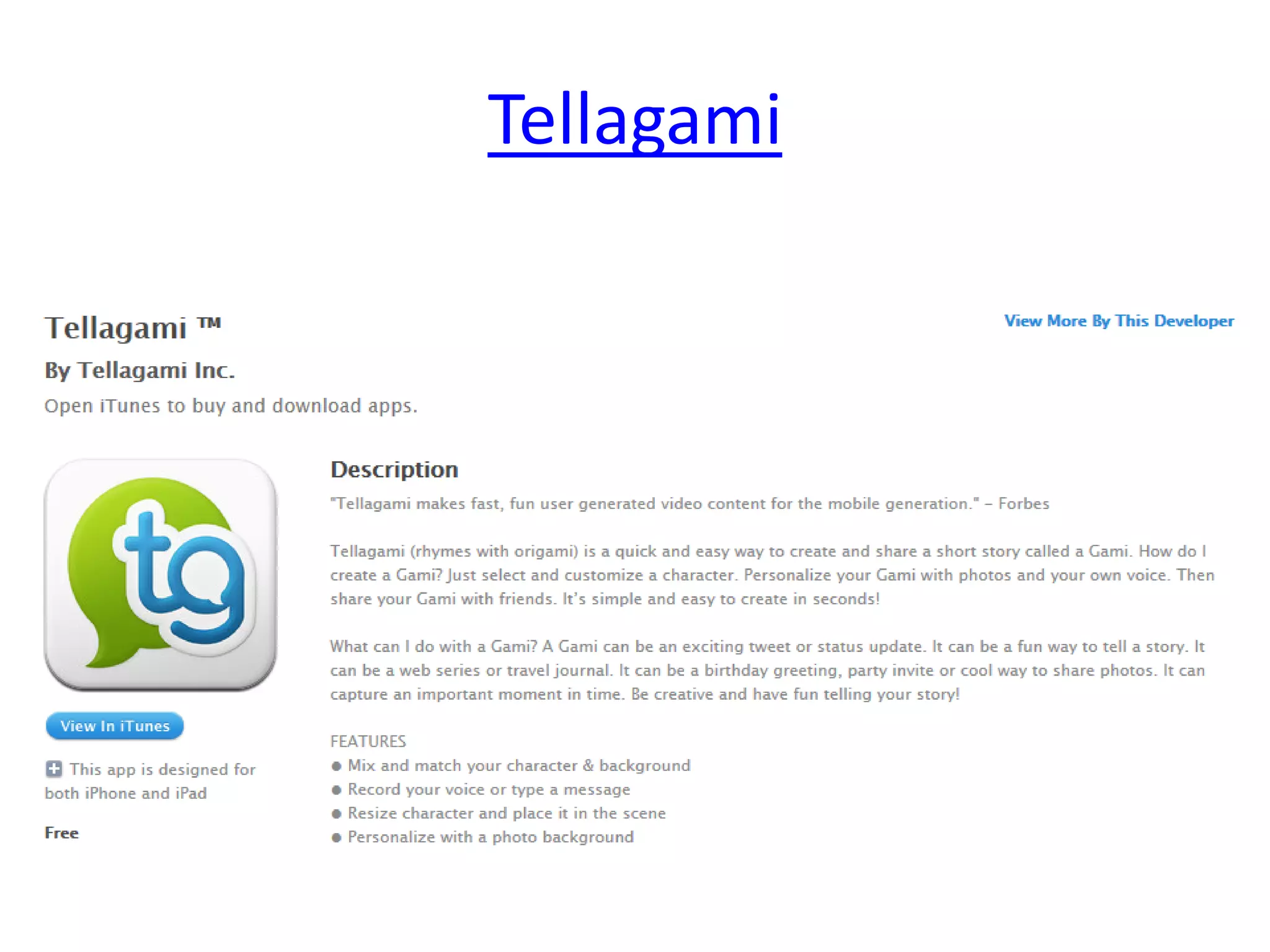 Tellagami
 
