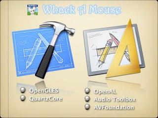OpenGLES OpenAL
QuartzCore Audio Toolbox
AVFoundation