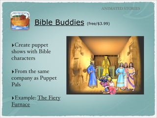 BOOK CREATION

Using iBooks Author on
a Mac to create books
for IBooks

‣Design your
own multimedia
multitouch
books from
templates!
‣Link: Mystery
of the Howling
Hoodoos

 