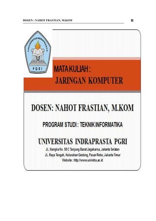 DOSEN : NAHOT FRASTIAN, M.KOM 11 
