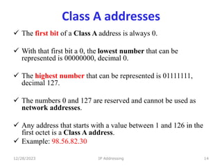 Data Address IP Address in data communication and computer notework.ppt
