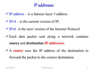 Sent Ip IP Address in data communication and computer notework.ppt