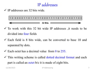 Data Address IP Address in data communication and computer notework.ppt