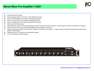 Ip addressable network audio system for hotel~a37 b1