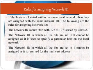 Ip address and subnet masking final | PPTX