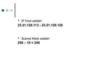 materi pembelajaran IP Address dan Subnetting | PPT
