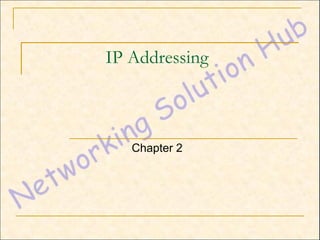 IP Addressing



   Chapter 2
 
