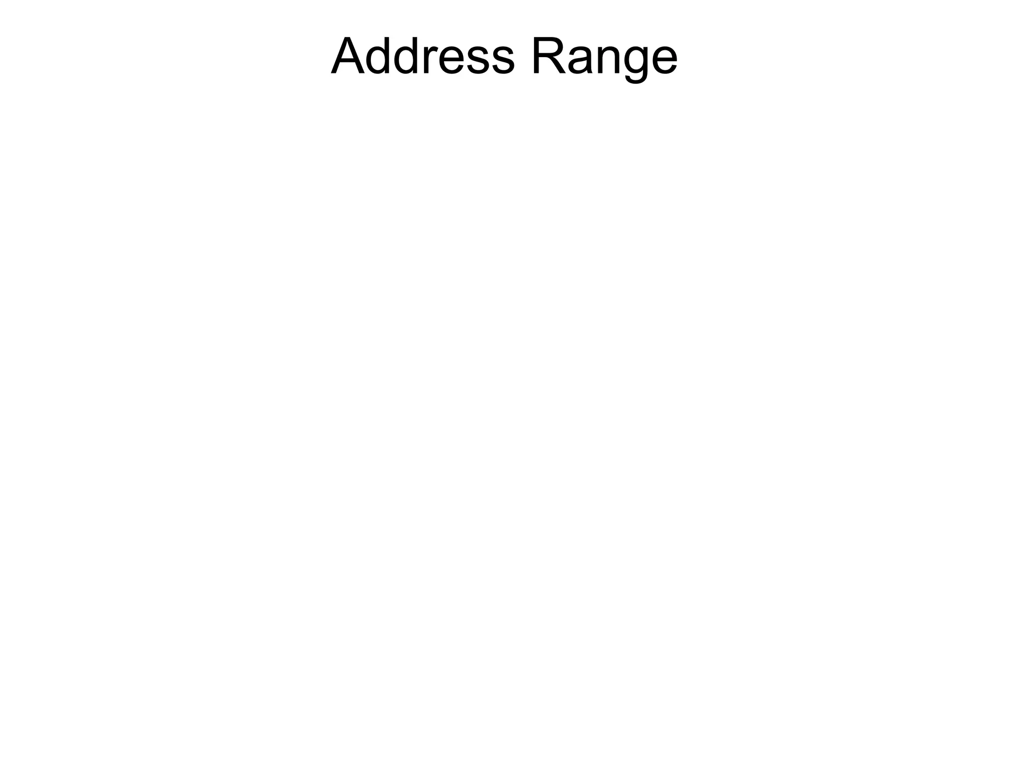 Address Range
 