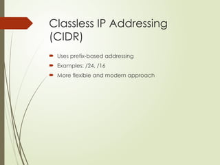 Understanding IPv4, IPv6 & Network Classes | PPTX