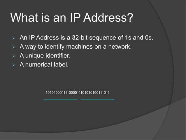 Ip address presentation | PPT