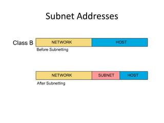 Subnet Addresses 
 