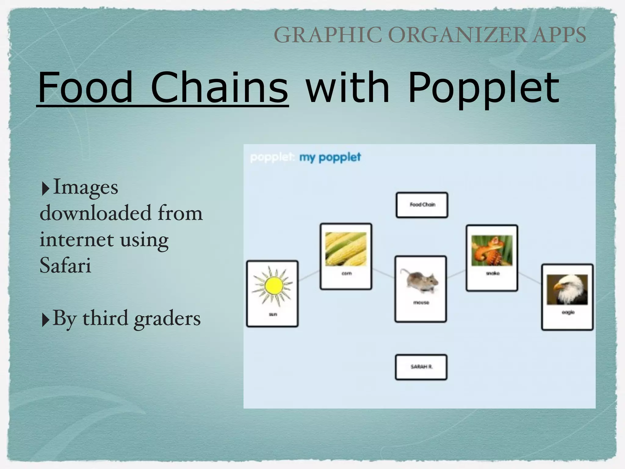 GRAPHIC ORGANIZER APPS

GRAPHIC ORGANIZERS

‣Popplet

!

(free/paid for full version)

!

‣Inspiration

!

(free/paid for full version)

!

‣Corkulous

(free/paid for full version)

!

‣Grafio

(free/paid for full version)

 
