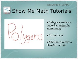 VIDEO APPS

Discovery
Education
Mobile Site
http://
mobile.discoveryeducation.com

 