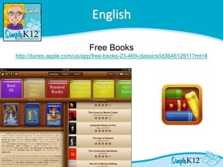 English

                            Free Books
http://itunes.apple.com/us/app/free-books-23-469-classics/id364612911?mt=8
 