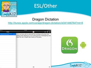ESL/Other

                    Dragon Dictation
http://itunes.apple.com/us/app/dragon-dictation/id341446764?mt=8
 