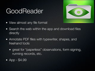 goodreader app davs